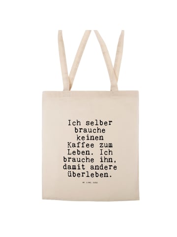 Mr. & Mrs. Panda Shopper Bag Ich selber brauche keinen... mit Sp... in Creme