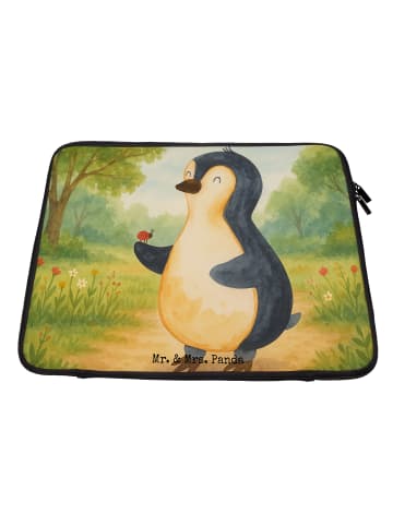 Mr. & Mrs. Panda Laptop Bag Pinguin Marienkäfer Design ohne Spruch in Weiß