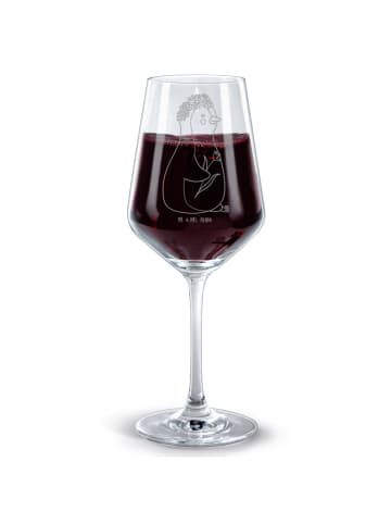 Mr. & Mrs. Panda Kelch Pinguin Blumen ohne Spruch in Transparent