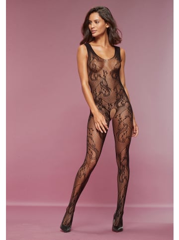 PETITE FLEUR GOLD Bodystocking-Ouvert in schwarz