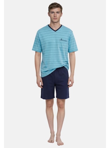 hajo Schlafanzug Klima Light in Blau