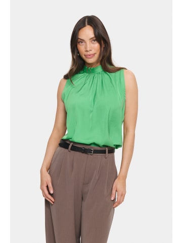 SAINT TROPEZ Bluse ärmellos AileenSZ Gerade Passform in Greenbriar