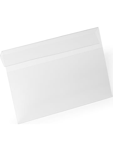 Durable Etikettentasche A5 quer mit Falz HardCover transparent Packung mit 10 Stück