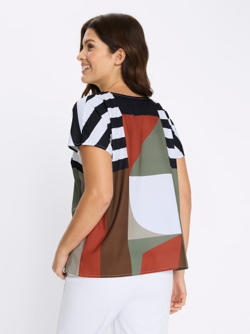 Sieh an! Schlupfbluse in terra-schlamm-bedruckt