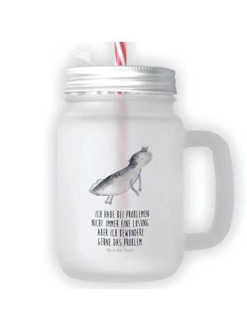 Mr. & Mrs. Panda Limonadenglas Axolotl Schwimmen mit Spruch in Transparent