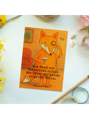 Mr. & Mrs. Panda Postkarte Fuchs Lord Design mit Spruch in Weiß