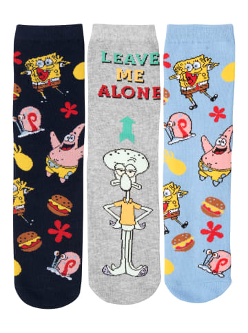 United Labels 5er Pack Spongebob Schwammkopf Socken Sneaker 40-45 in Mehrfarbig