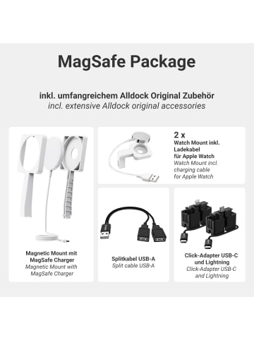 ALLDOCK Ladestation "Classic MagSafe Package" in Weiß 