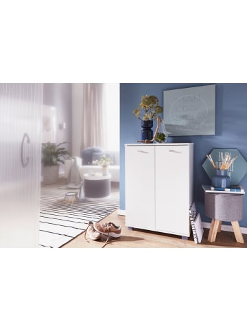 FineBuy Schuhschrank in Weiß / Spanplatte / 60x35x90