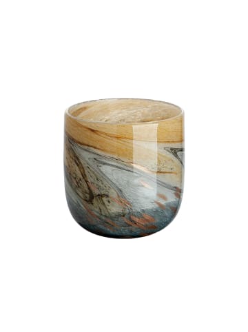 GILDE Vase "Vida" in Blau - (H) 16,5cm