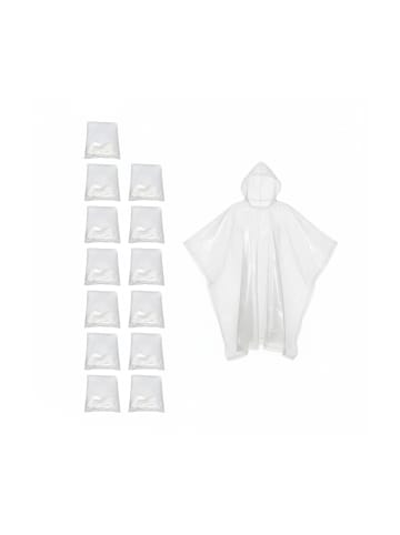 relaxdays 13 x Einweg-Regenponcho in Transparent