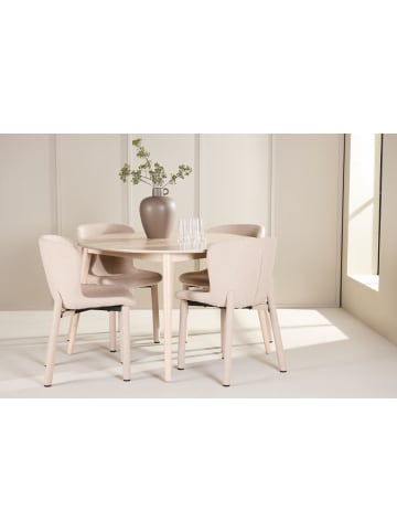 ebuy24 Essgruppe Flora Whitewash 120 x 120 cm