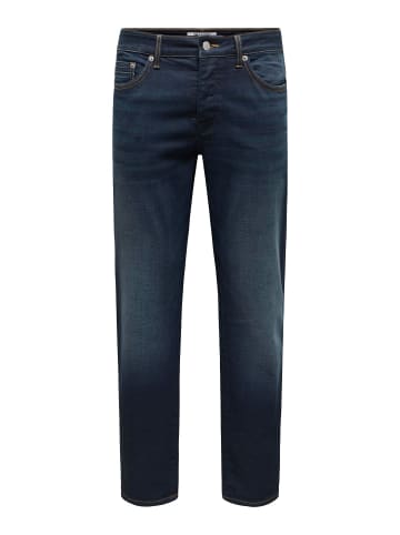 ONLY & SONS Normal geschnitten jeans in Dark Blue Denim