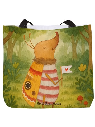 Mr. & Mrs. Panda Strandtasche Nachtfalter Fähnchen Design ohne S... in Weiß