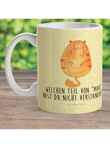Mr. & Mrs. Panda Kinderpott Katze Mittelfinger mit Spruch in Gelb Pastell