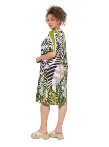 Ulla Popken Jerseykleid in olivgrau