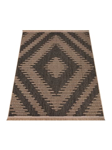 KADIMA DESIGN Outdoor Teppich Natur Balkon, Terrasse in Anthrazit