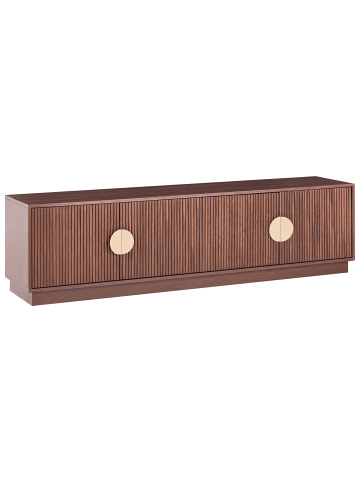Beliani TV-Schrank NUMURKAH in Braun/Gold - (W) 180 x (H) 48 x (L) 40 cm