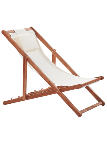 Beliani 3-tlg Gartenliege AVELLINO in Braun/Bunt/Weiß