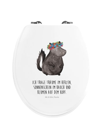 Mr. & Mrs. Panda klo deckel Stinktier  mit Spruch in Weiß