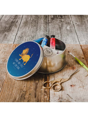 Mr. & Mrs. Panda zuckerdose Sternzeichen Löwe mit Spruch in Sternenhimmel Blau