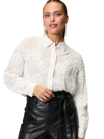 Zero  Hemdbluse mit Stickerei in Pearl White
