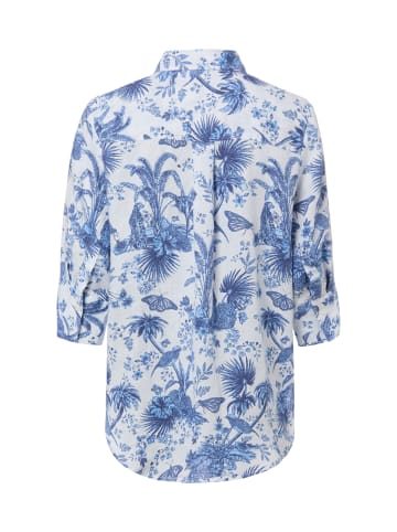 Marie Lund Leinenbluse Rihab in blau - 0053