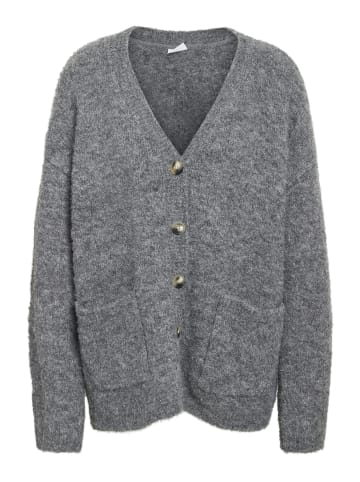 Noisy may Strickcardigan mit aufgesetzten Taschen in Grau-3