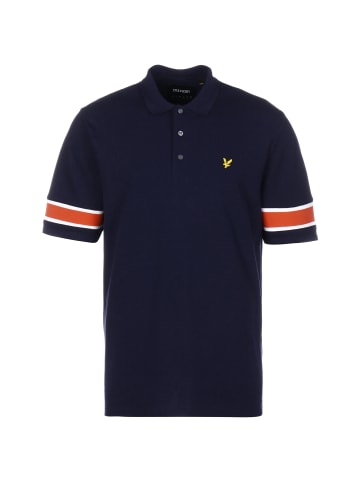 Lyle & Scott Poloshirt Rib Insert in blau