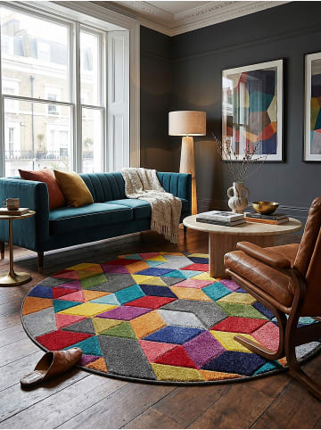 KADIMA DESIGN Kurzflor-Teppich Pflegeleicht MEON Geometrisch Strapazierfähig
