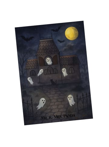 Mr. & Mrs. Panda Grußkarte Geister Villa Design ohne Spruch in Weiß
