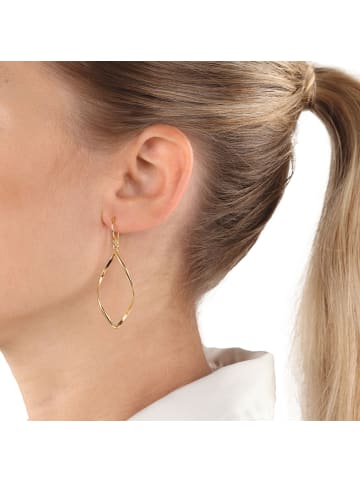 Amor Ohrhänger Silber 925, rhodiniert+vergoldet in Gold