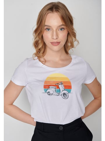 GreenBomb T-Shirt Lifestyle Scooter in Weiß
