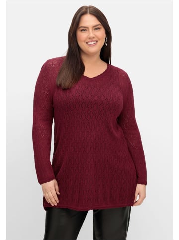 sheego Pullover in weinrot