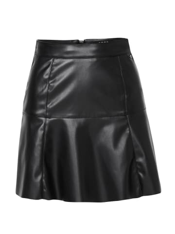 KOROSHI Short skirt leather effect studs in SCHWARZ