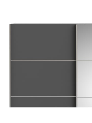 ebuy24 Schiebetürenschrank Veto Weiß, Schwarz 182 x 64 cm
