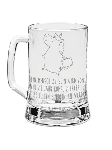 Mr. & Mrs. Panda Seidel Einhorn Koffer mit Spruch in Transparent