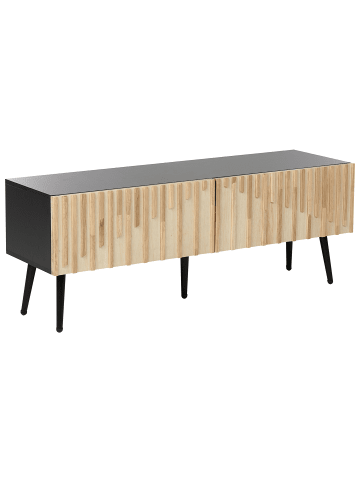 Beliani TV-Schrank DALCROSS in Braun/Schwarz - (W) 120 x (H) 45 x (L) 36 cm