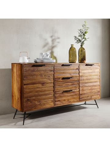 KADIMA DESIGN Design Sideboard NISHAN 160 x 40 x 88 cm Massiv Holz,