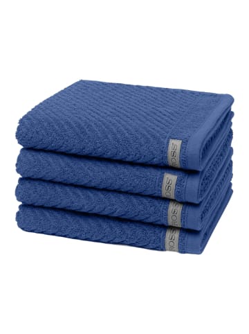 Ross 4 X Handtuch im Set Smart in Royalblau