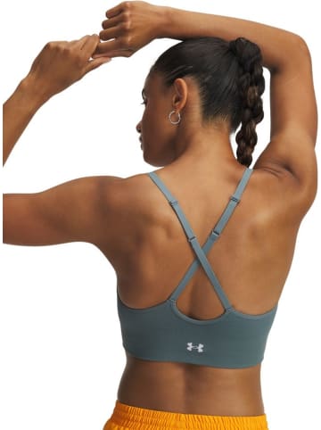 Under Armour Sport-BH "Vanish Seamless Low Bra" in Blau