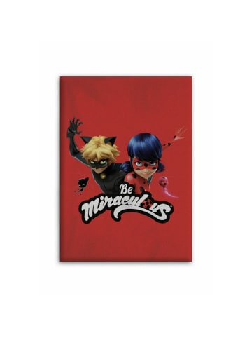 COFI 1453 Miraculous Ladybug Kuscheldecke – Weiche Fleecedecke für Kinder in Rot