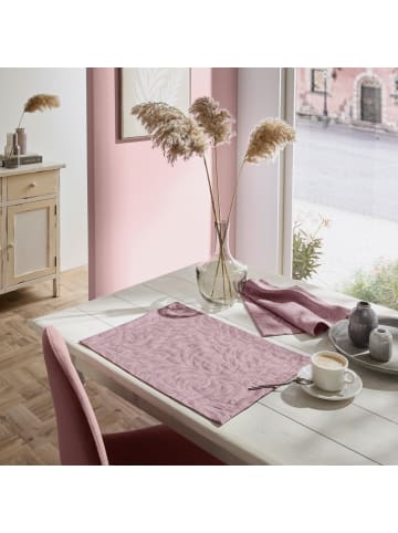 Erwin Müller Jacquard, Baumwollmischung Tischset 2er-Pack Cadiz in altrosé