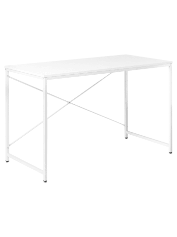Beliani Schreibtisch ANDASTE in Weiß - (W) 120 x (H) 75 x (L) 60 cm
