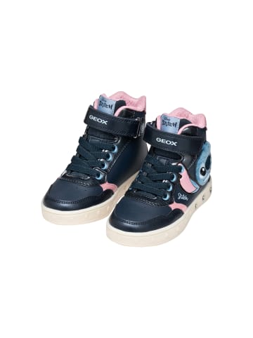 Geox Hohe Sneaker mit Klettverschluss für Kinder „Skylin Girl“ von Synt.Lea+Pea Blau