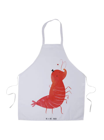 Mr. & Mrs. Panda Küchenschürze Garnele Franzose ohne Spruch in Weiß