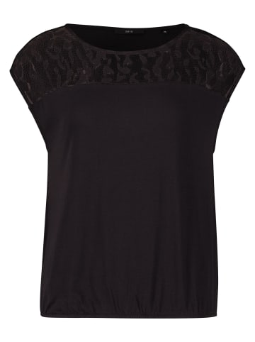 Zero  Shirt mit Netzeinsatz in Black Beauty