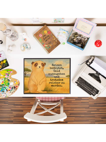 Mr. & Mrs. Panda schreibtischunterlage Erdmännchen Design mit Sp... in Weiß