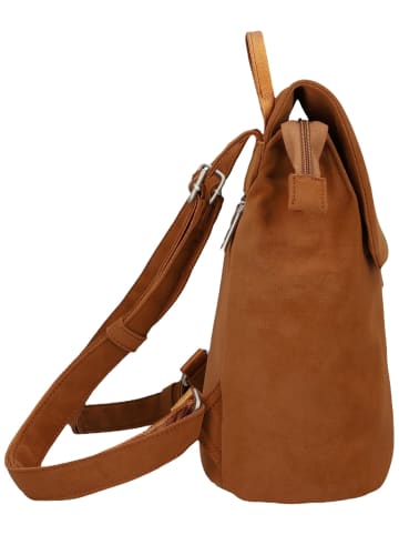 Zwei Rucksack Mademoiselle MR8 in Nubuk-Cognac