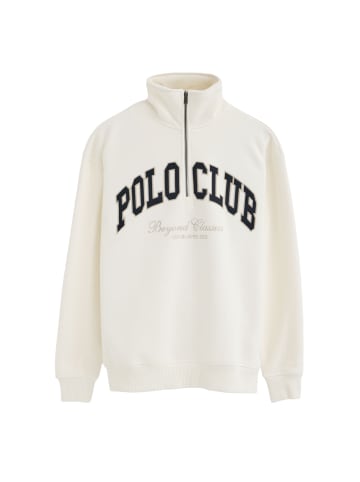 Polo Club Sweatshirt MAN SELDON IO LONG SLEEVE OVERSIZE FIT in Ecru